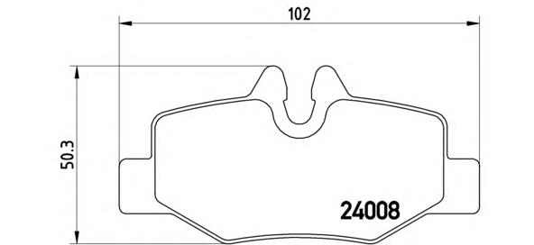 Купити P50051 Brembo Задні колодки