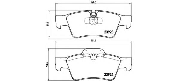 Купити P50064 Brembo Задні колодки
