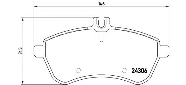 Передні тормозні колодки P50067 Brembo