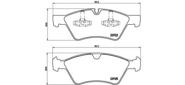 Купити P50063 Brembo Колодки гальмівні передні, дискові