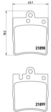 Задні гальмівні колодки P50033 Brembo