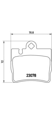 P50042 Brembo Колодки гальмівні задні, дискові