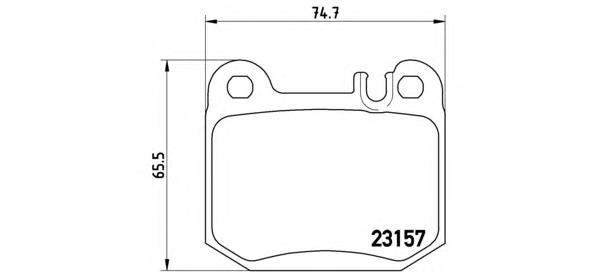 Задні гальмівні колодки P50043 Brembo