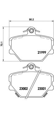 Тормозні колодки Brembo P50038