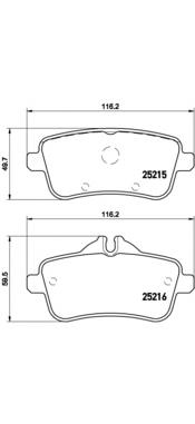 P50099 Brembo Колодки гальмівні задні, дискові