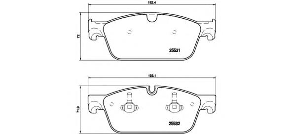 Передні тормозні колодки P50102 Brembo