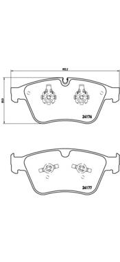 Купити P50105 Brembo Колодки гальмівні передні, дискові