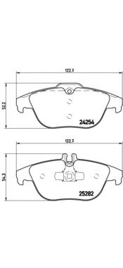 Задні дискові колодки Brembo P50104