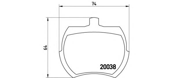 Купити P52002 Brembo Колодки гальмівні передні, дискові