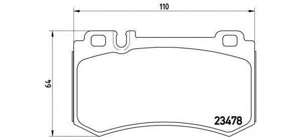 Задні дискові колодки Brembo P50077