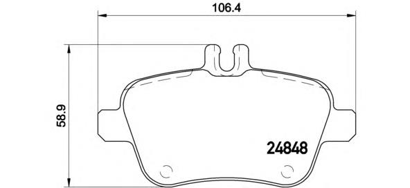 Задні дискові колодки Brembo P50091