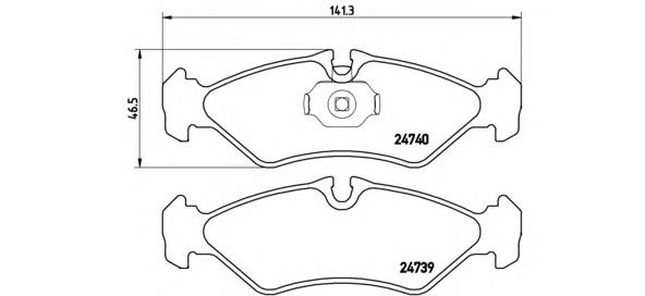 Задні дискові колодки Brembo P50081
