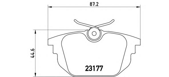 P23026 Brembo Колодки гальмівні задні, дискові