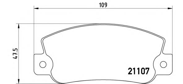 Задні дискові колодки Brembo P23032