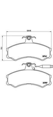 Гальмівні колодки Brembo P23022 ціна, від 15.39 USD