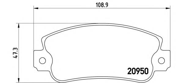 Тормозні колодки Brembo P23021