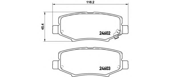Задні гальмівні колодки P18024 Brembo