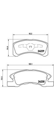 Передні тормозні колодки P16011 Brembo