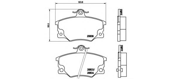 Передні тормозні колодки P23017 Brembo