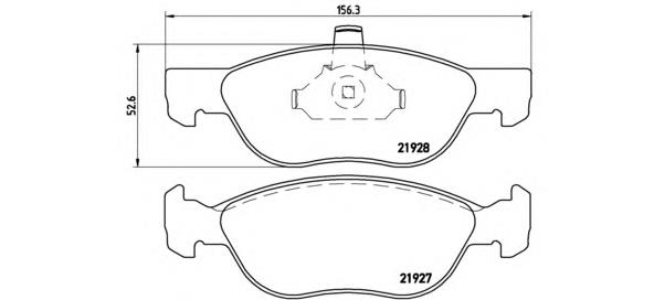 Колодки гальмівні передні, дискові P23081 Brembo