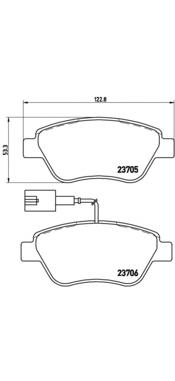 Передні тормозні колодки P23085 Brembo