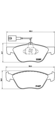 Передні тормозні колодки P23077 Brembo