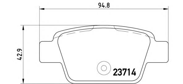 Задні гальмівні колодки P23080 Brembo