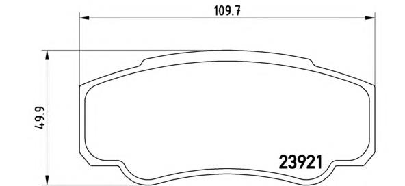 Колодки гальмові задні, дискові P23093 Brembo