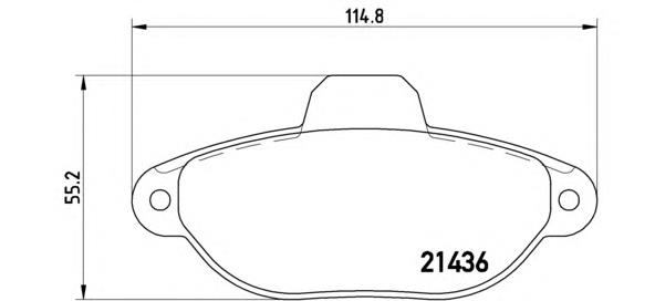 Тормозні колодки Brembo P23096