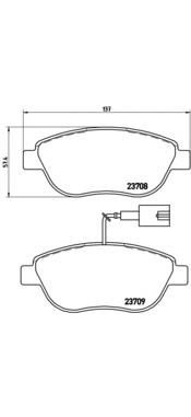 P23087 Brembo Передні гальмівні колодки