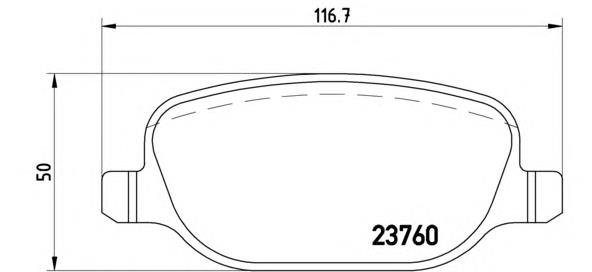 P23089 Brembo Колодки гальмівні задні, дискові