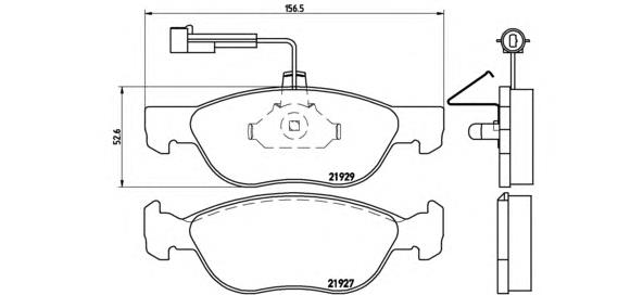 Передні тормозні колодки P23071 Brembo