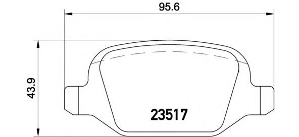 Задні дискові колодки Brembo P23065