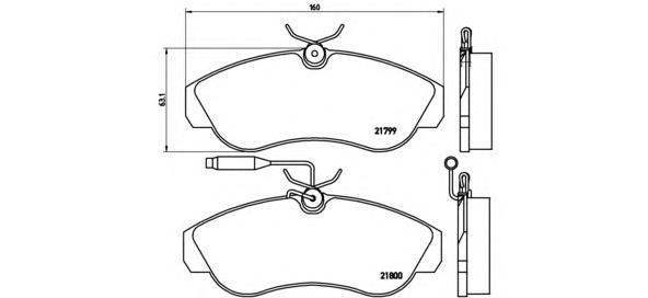 Колодки гальмівні передні, дискові P23069 Brembo