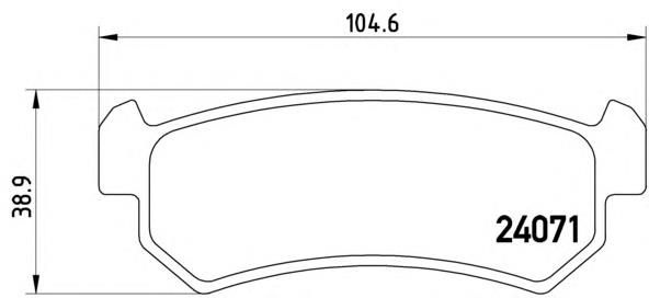 Задні дискові колодки Brembo P10001