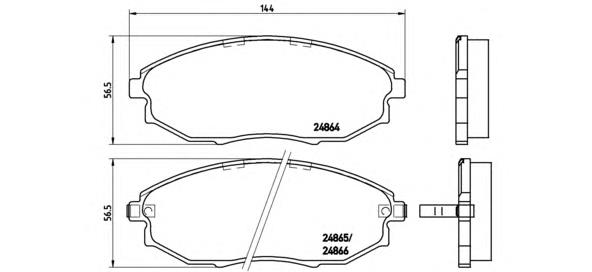 Передні тормозні колодки P10007 Brembo