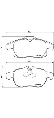 Тормозні колодки Brembo P10011