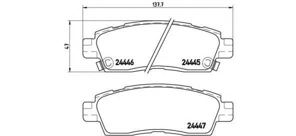 Купити P10010 Brembo Задні колодки