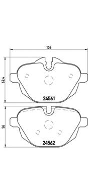 Задні гальмівні колодки Brembo P06064 ціна, від 49.17 USD