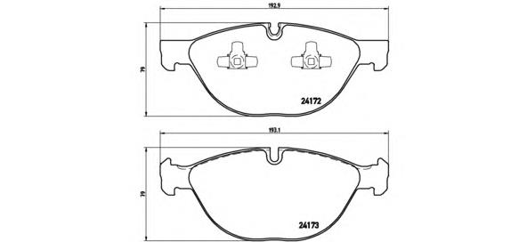 Купити P06058 Brembo Колодки гальмівні передні, дискові