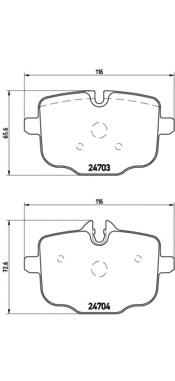 Задні гальмівні колодки P06061 Brembo
