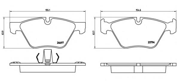Тормозні колодки Brembo P06060