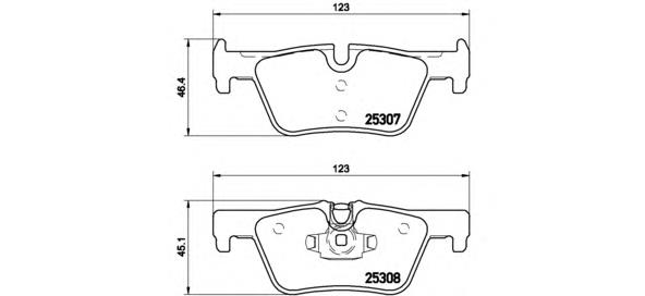 Задні гальмівні колодки P06071 Brembo