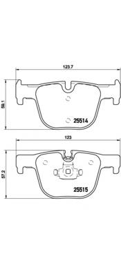 Купити P06072 Brembo Задні колодки