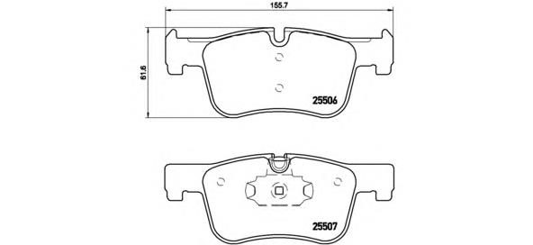 Купити P06070 Brembo Колодки гальмівні передні, дискові
