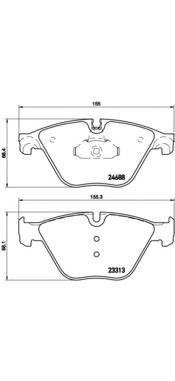 Тормозні колодки Brembo P06074