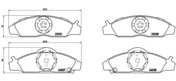 Передні тормозні колодки P15008 Brembo