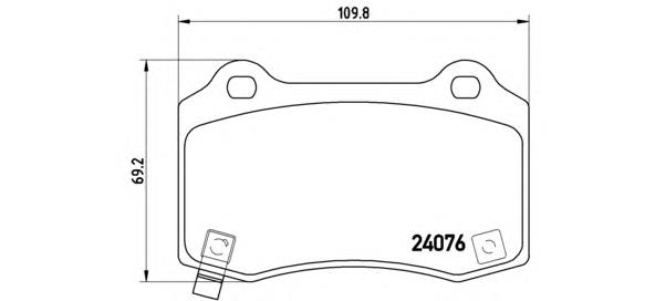 Задні гальмівні колодки P11024 Brembo