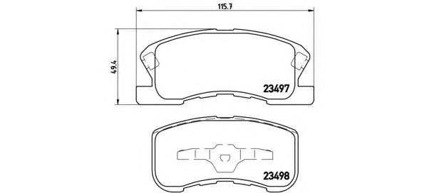 Тормозні колодки Brembo P16008
