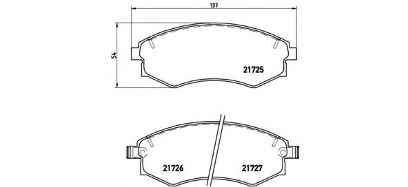 P15011 Brembo Передні гальмівні колодки